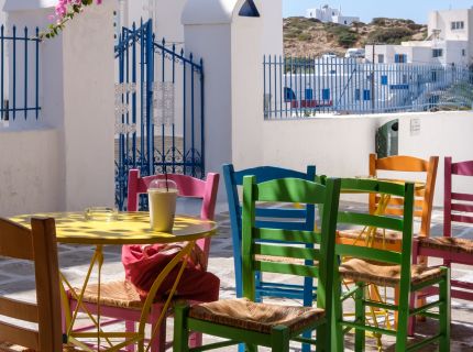 Restaurant végétarien ou végan dans les îles grecques.