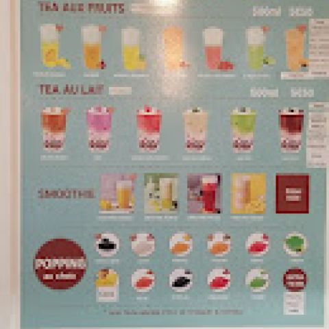 menu bubble tea